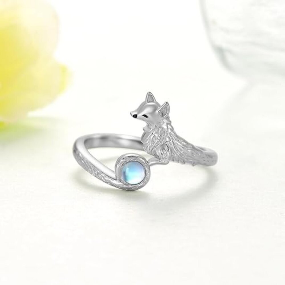 Fox Ring 925 Sterling Silver Fox Ring Animal Jewelry Gift